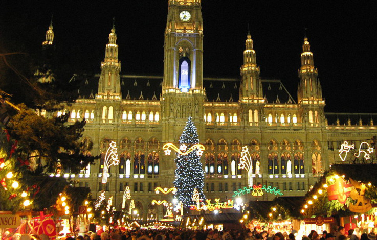 Advent bécs 2014 karácsonyfa városháza téren